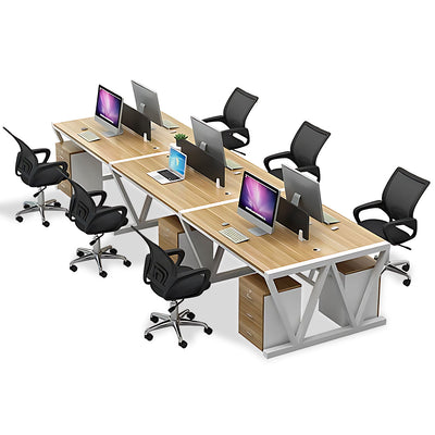 Simple Modern Desk and Chair Set with Cable Management and Screen Partition YGZ-739（Sale Event）