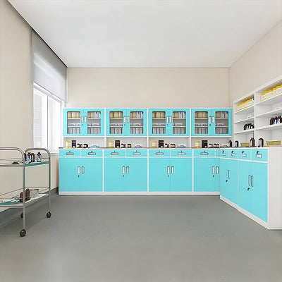 Precision Medical Treatment Cabinet With Stainless Steel Worktop–Sterile Storage And Dispensing Counter YLJJ-2011