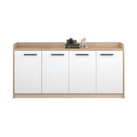 Premium Wooden Floor-Standing Office Tea Cabinet With Lockable Drawers And Spacious Storage For Office Essentials CWG-2163