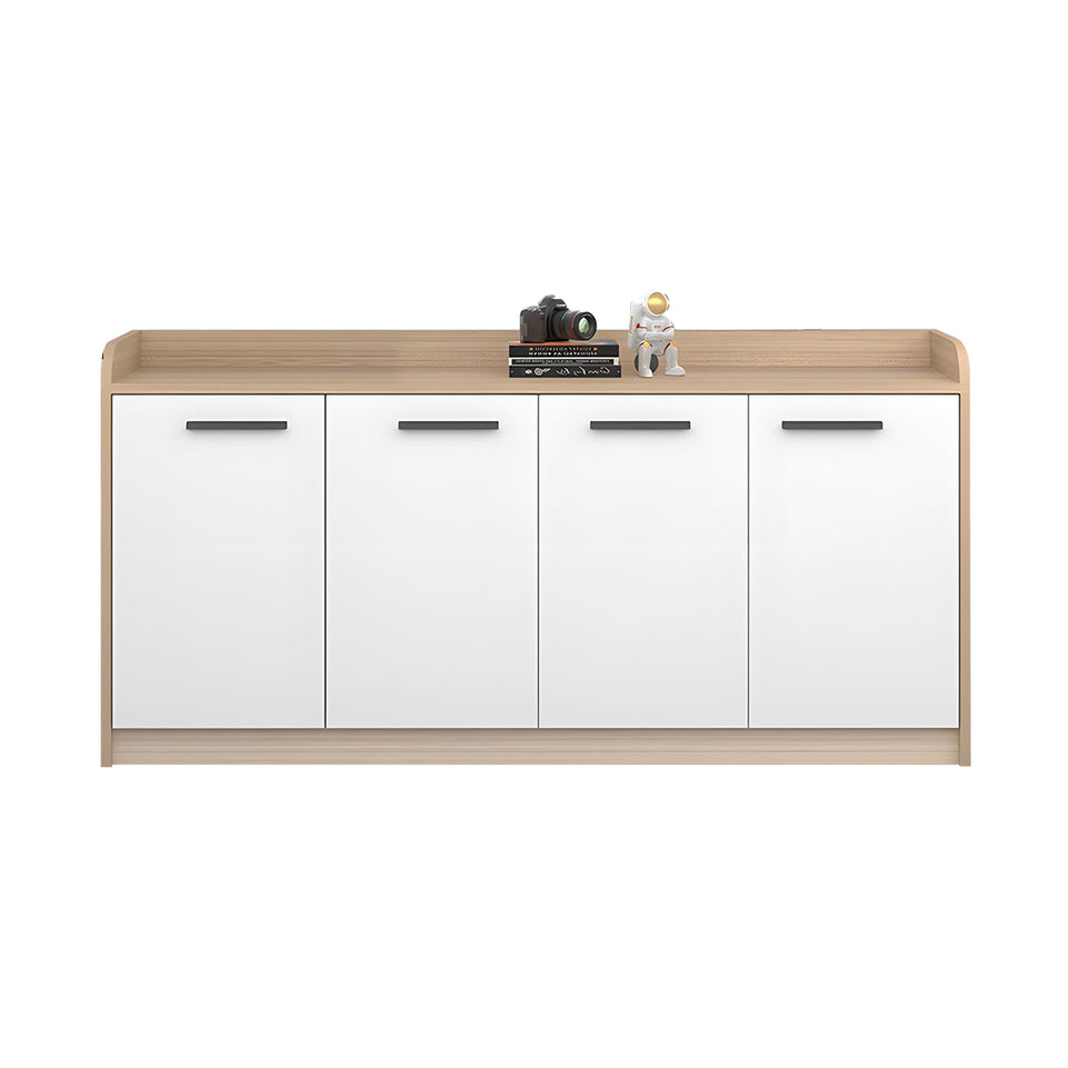 Premium Wooden Floor-Standing Office Tea Cabinet With Lockable Drawers And Spacious Storage For Office Essentials CWG-2163