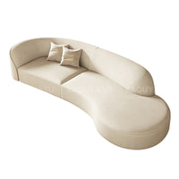 Minimalist Soft Curved Sofa with Single Armrest for Living Room SZ-SF-0003（In Stock）