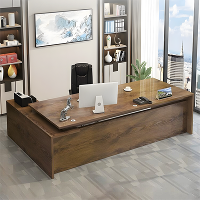 Classic Modern and Simple Solid Wood Executive Desk Boss Desk with Spacious Desktop Design LBZ-081（In Stock）