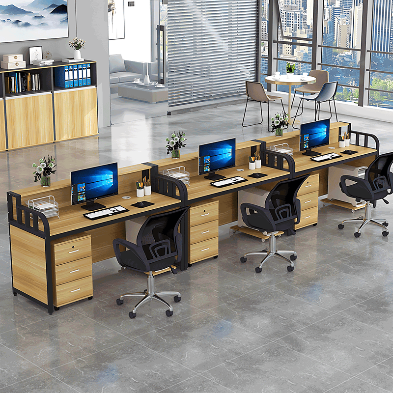 Stylish Modern Office Desk With Dual Storage Shelves And Space-saving Design BGZ-2029