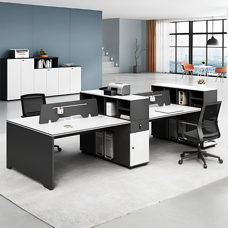 Versatile Modern Office Desk With Password Lock And Multifunctional Divider BGZ-2032