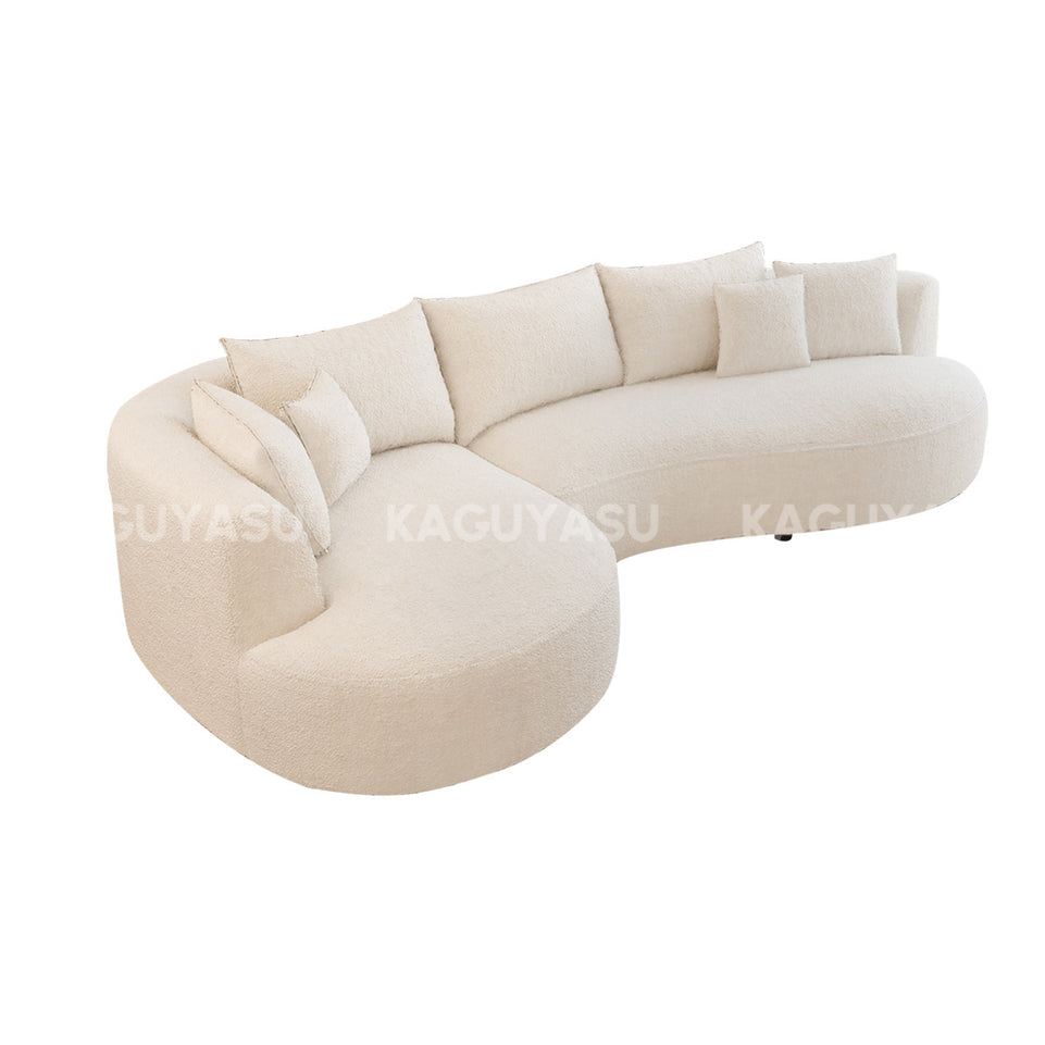 Modern Sherpa Lounge Sofa with Curved Backrest for Living Rooms & Reception Areas SZ-SF-0006 (In Stock)