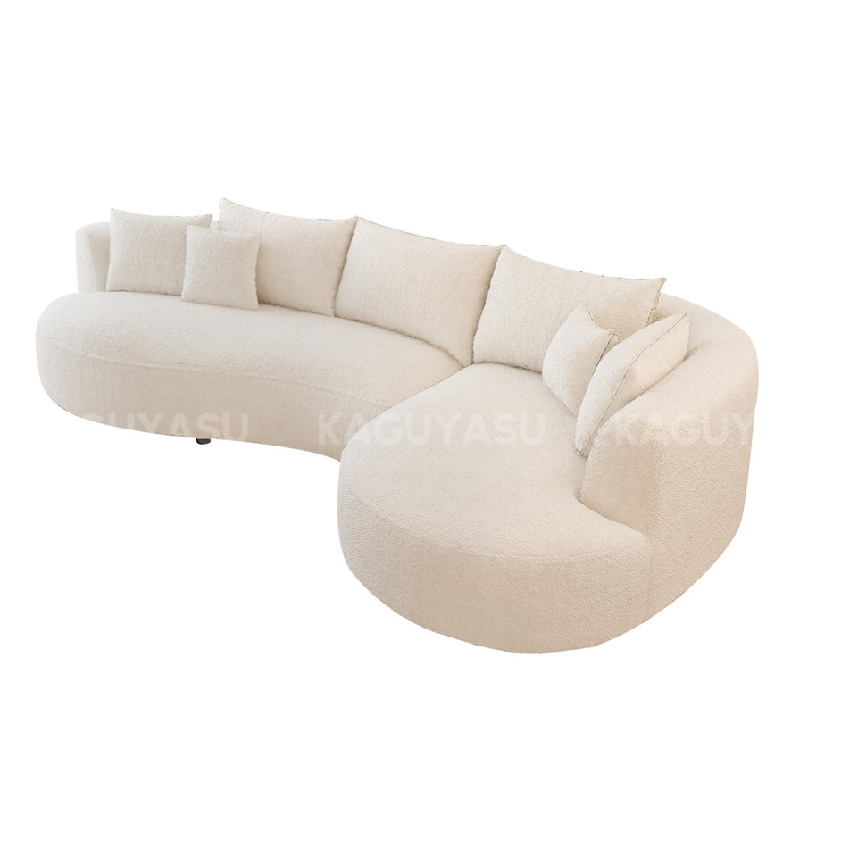 Modern Sherpa Lounge Sofa with Curved Backrest for Living Rooms & Reception Areas SZ-SF-0006