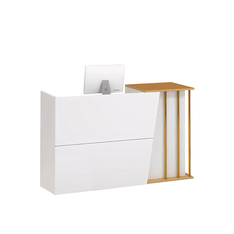 Compact Front Desk with Drawers and Storage Shelf for Store JDT-1078