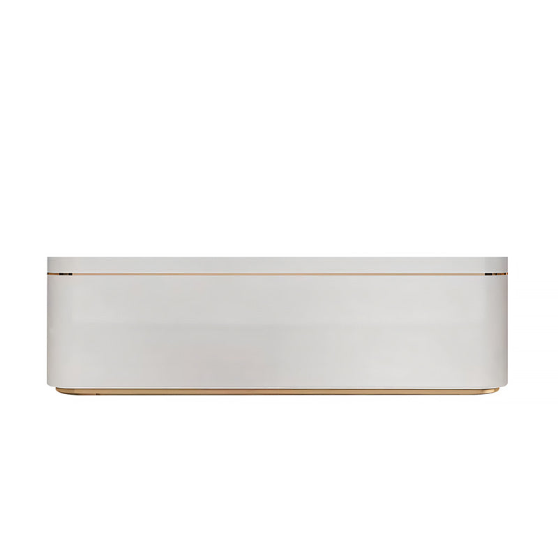 Curved Straight Reception Desk with LED Lights and Drawers for Hotels and Offices JDT-1082