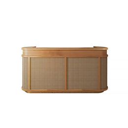 Experience Serenity: New-Style Woven Front Desk for Inns and Eateries Rattan Reception Desk JDT-144（In Stock）