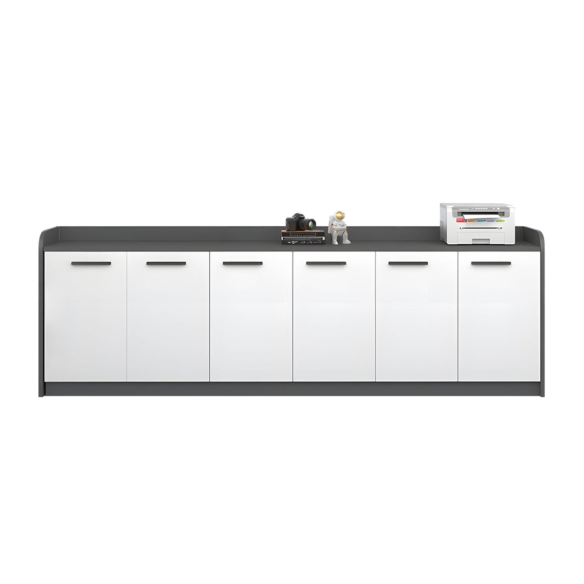 Premium Wooden Floor-Standing Office Tea Cabinet With Lockable Drawers And Spacious Storage For Office Essentials CWG-2163