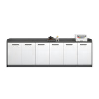 Premium Wooden Floor-Standing Office Tea Cabinet With Lockable Drawers And Spacious Storage For Office Essentials CWG-2163