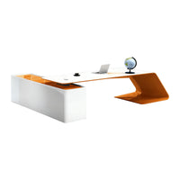 Modern White Executive Desk Stylish White Lacquer Office Desk LBZ-1050