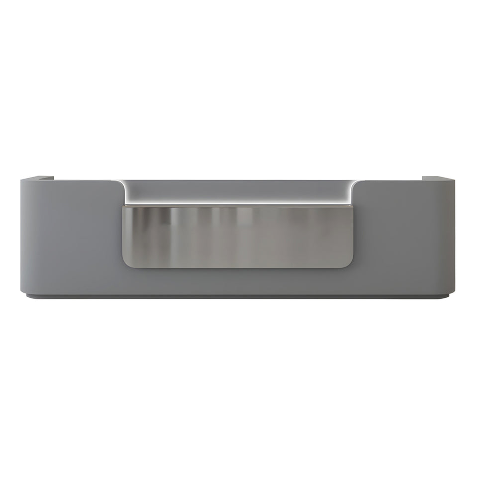 Modern Reception Desk 63-150 in Wide with File Drawers for Office Lobby