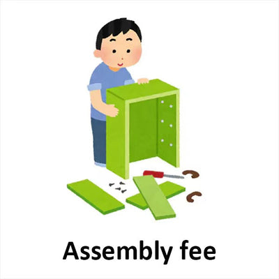 Assembly fee for a cabinet $86 (tax included)