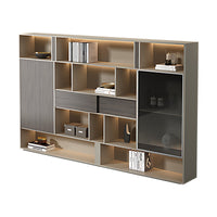 Luxury Large Executive Desks with Credenza and Double-layer Desktop LBZ-K068