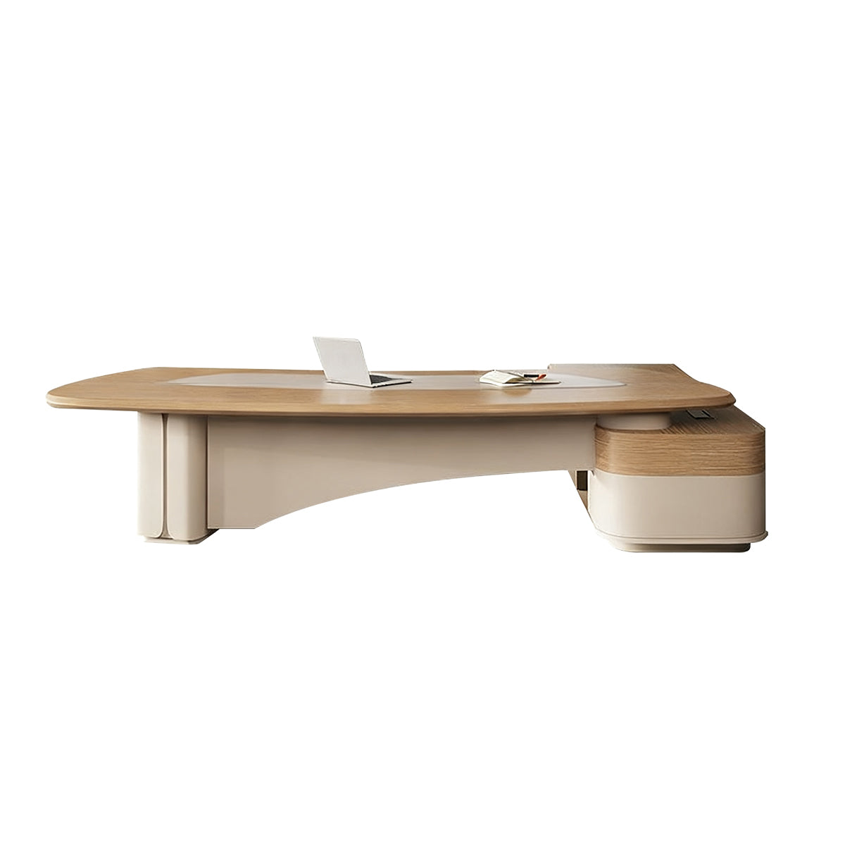 Modern Luxury Executive Desk With Curved Panel Comfortable Office Desk LBZ-1055
