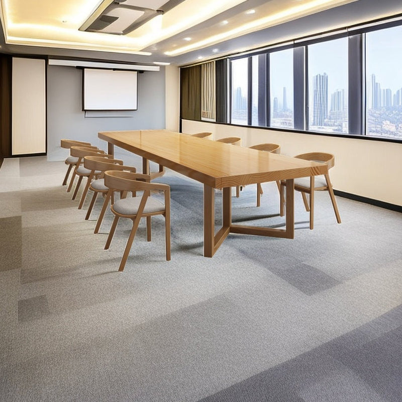 Minimalist Solid Wood Conference Table for Meeting Room