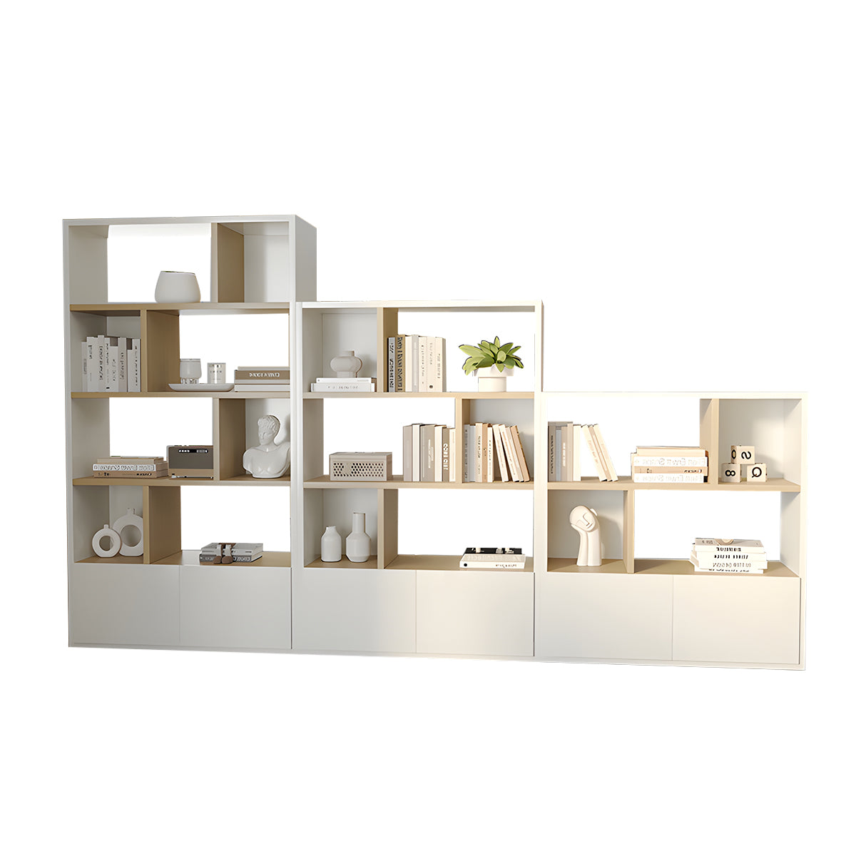 Premium Dual-Sided Office Storage File Cabinet with File and Hollow Display Shelves for Modern Workspaces CWG-2171