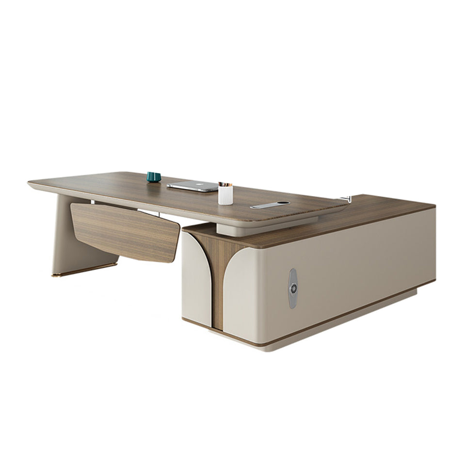 Classic Executive Desk Set Modern Office Computer Desk and Chair Ensemble LBZ-1034