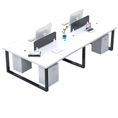 Customized Classic Staff Desk for Four Elevate Your Workspace YGZ-1018