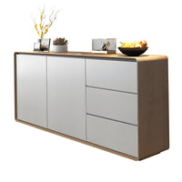 Storage cabinet in natural + white color option