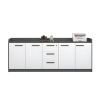 Premium Wooden Floor-Standing Office Tea Cabinet With Lockable Drawers And Spacious Storage For Office Essentials CWG-2163