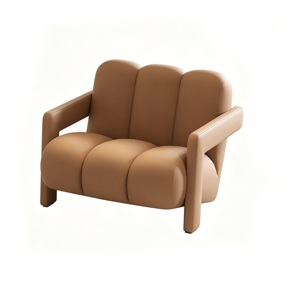 Premium Small Office Sofa with Cat Claw Leather, Wooden Frame, and Soft Cushions for Beauty Salons, Boutiques, and Compact Offices PSF-2080