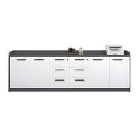 Premium Wooden Floor-Standing Office Tea Cabinet With Lockable Drawers And Spacious Storage For Office Essentials CWG-2163