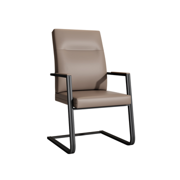 Elegant Reception Office Chair With Resilient Foam Comfortable Backrest And Sturdy Steel Frame BGY-2055