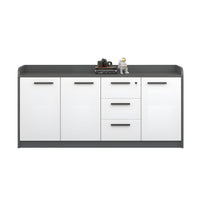 Premium Wooden Floor-Standing Office Tea Cabinet With Lockable Drawers And Spacious Storage For Office Essentials CWG-2163