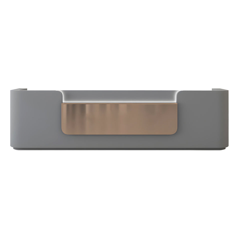 Modern Reception Desk 63-150 in Wide with File Drawers for Office Lobby