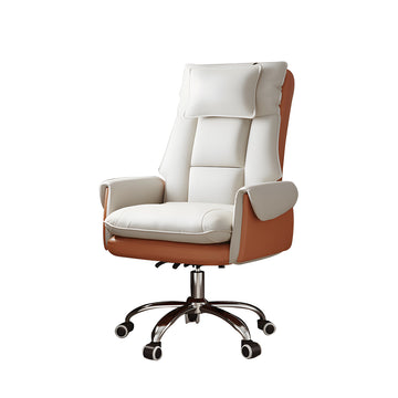 Ergonomic Office Chair with Swivel, Curved & Dual-Tone for Home Office