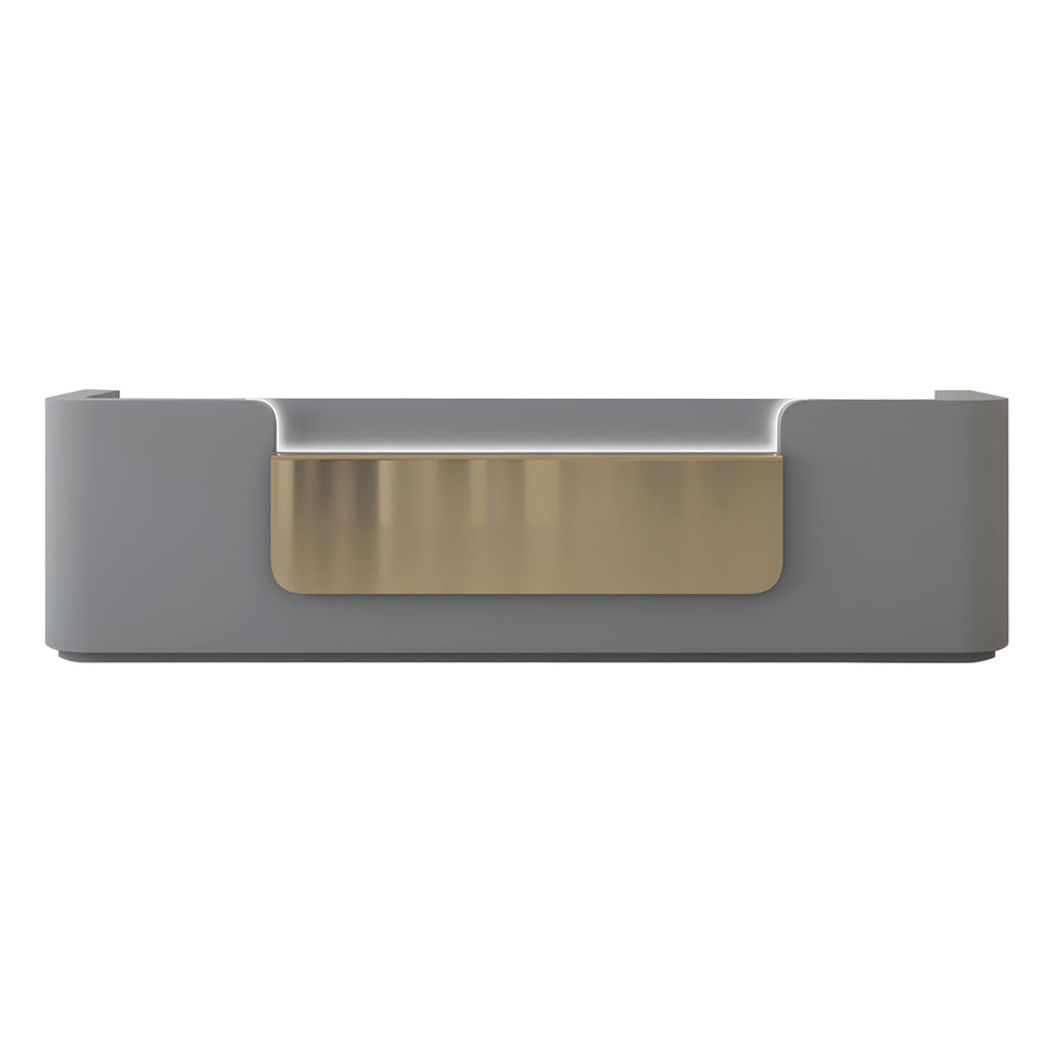 Modern Reception Desk 63-150 in Wide with File Drawers for Office Lobby