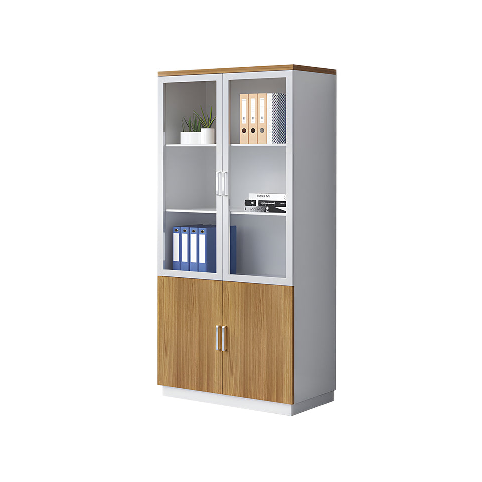 Stylish Office Storage Cabinet Wooden Double-Door Filing Cabinet WJG-1016