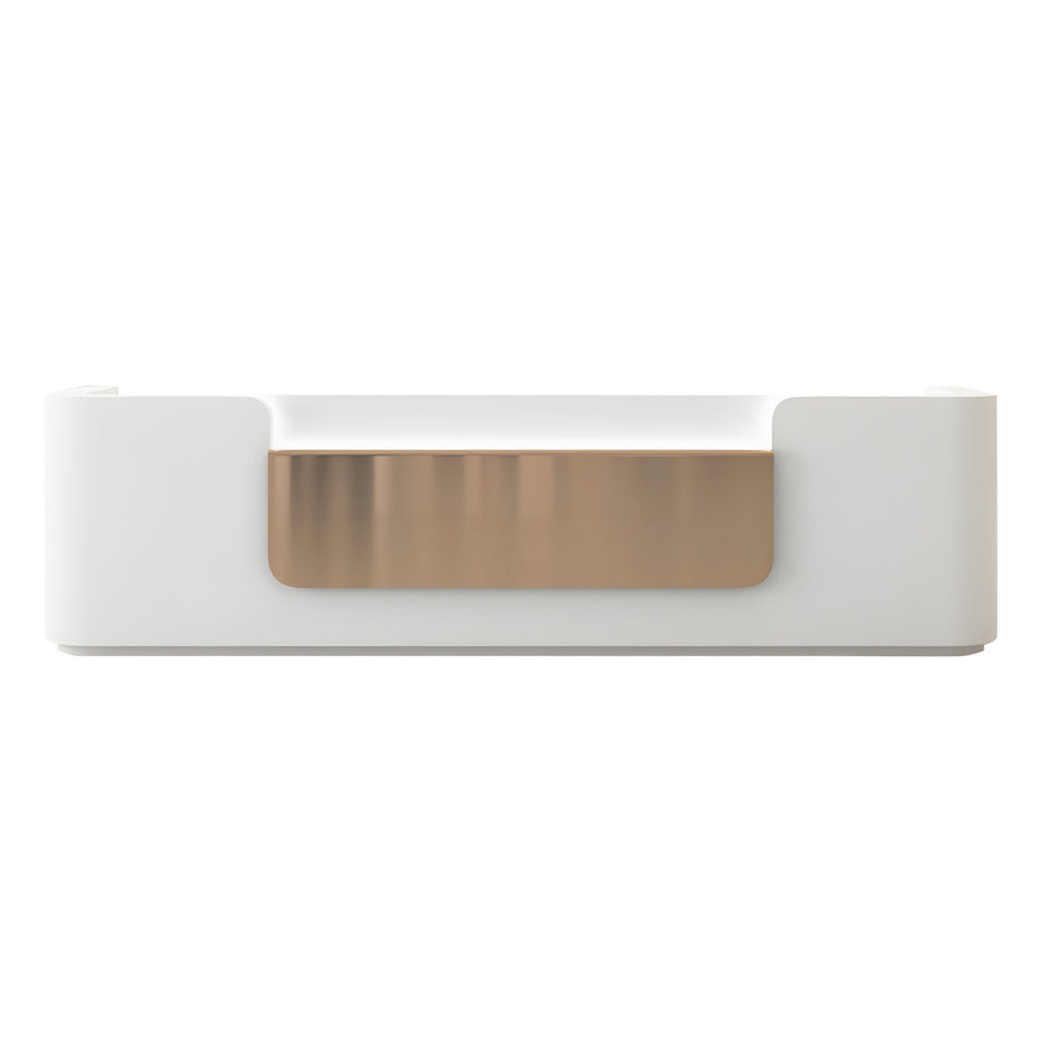Modern Reception Desk 63-150 in Wide with File Drawers for Office Lobby