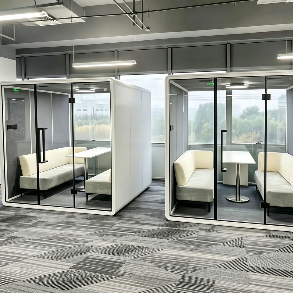 Advanced Acoustic Pod with Six-layer Soundproof Structure, Tempered Safety Glass, Air Circulation System & Modular Design for Private Spaces
