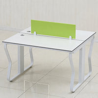 Modern Workstation Desk with Privacy Panels, Cable Management and Mobile Storage