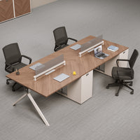 Modern Office Desk with Power Hub, Privacy Panel and Integrated Storage