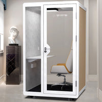 Soundproof Acoustic Privacy Pod with Eco-friendly Materials, Noise Reduction System, Quiet Ventilation & Modular Design for Private Workspaces