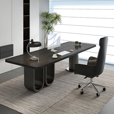 Premium 63"–94" L Executive Desk with Spacious Desktop & Double U-shaped Metal Legs