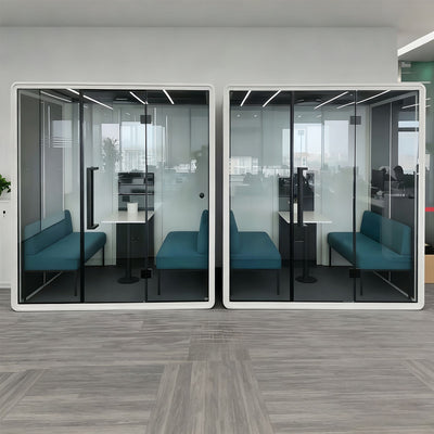 Advanced Acoustic Pod with Six-layer Soundproof Structure, Tempered Safety Glass, Air Circulation System & Modular Design for Private Spaces