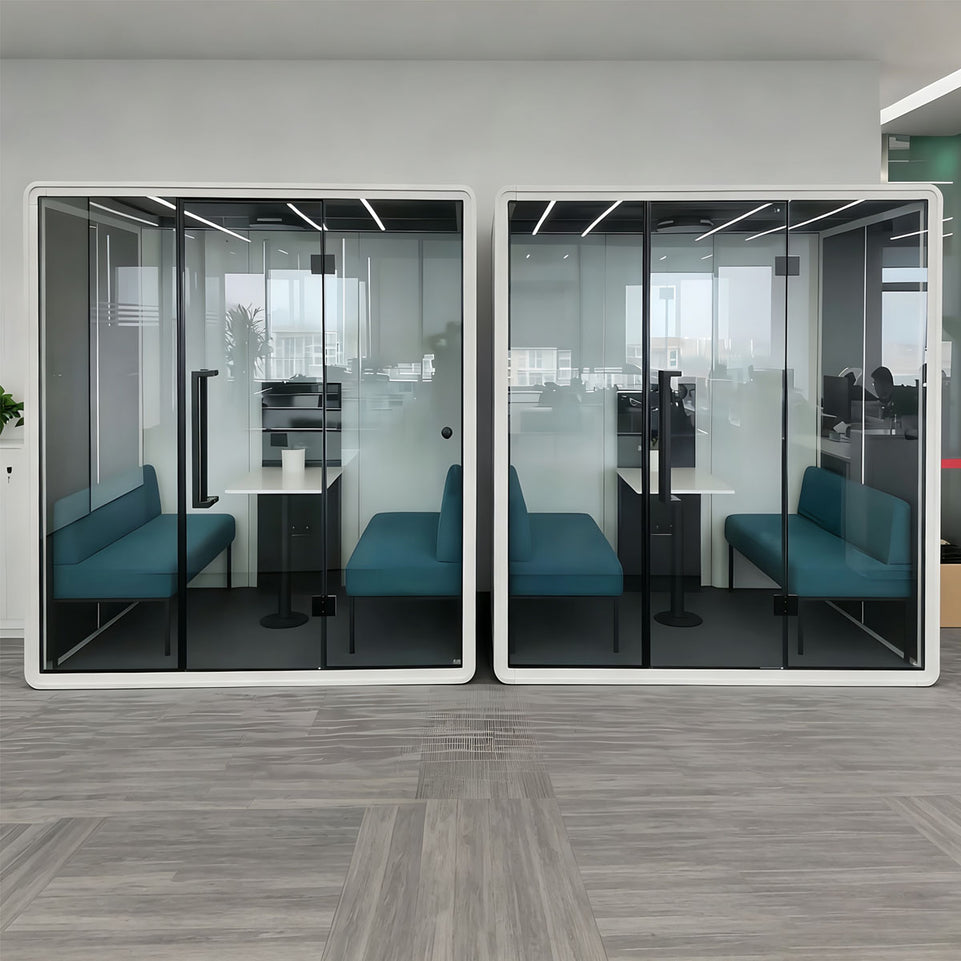 Advanced Acoustic Pod with Six-layer Soundproof Structure, Tempered Safety Glass, Air Circulation System & Modular Design for Private Spaces