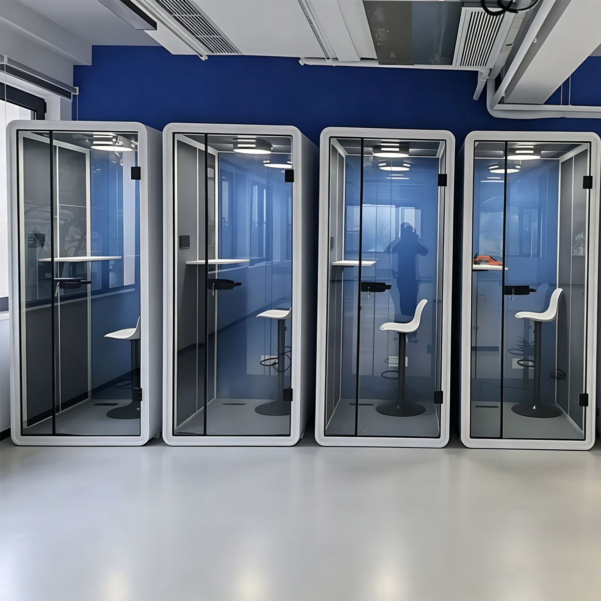 Advanced Acoustic Pod with Six-layer Soundproof Structure, Tempered Safety Glass, Air Circulation System & Modular Design for Private Spaces