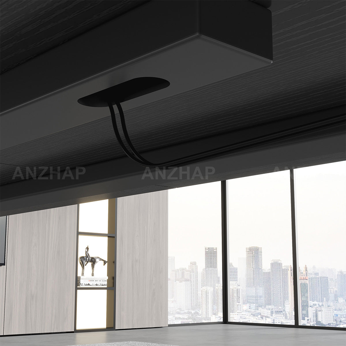 Conference Table with Built-In Power Outlet, Cable Management & Reinforced Legs