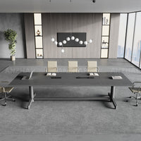 Conference Table with Built-In Power Outlet, Cable Management & Reinforced Legs