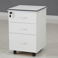 Modern Workstation Desk with Privacy Panels, Cable Management and Mobile Storage