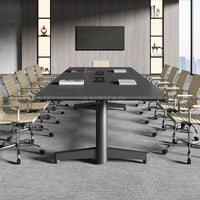 Conference Table with Built-In Power Outlet, Cable Management & Reinforced Legs