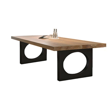 Contemporary Solid Wood Meeting Table With Thick Top And Sturdy Legs For Studios And Conference Spaces HYZ-1036