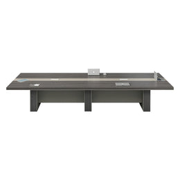 Color-Blocked Conference Table with Cable Management for Meeting Rooms HYZ-1025