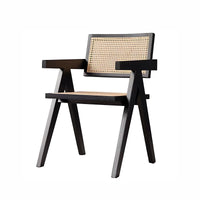 Solid Wood Mid-century Style Black Long Table HYZ-10129